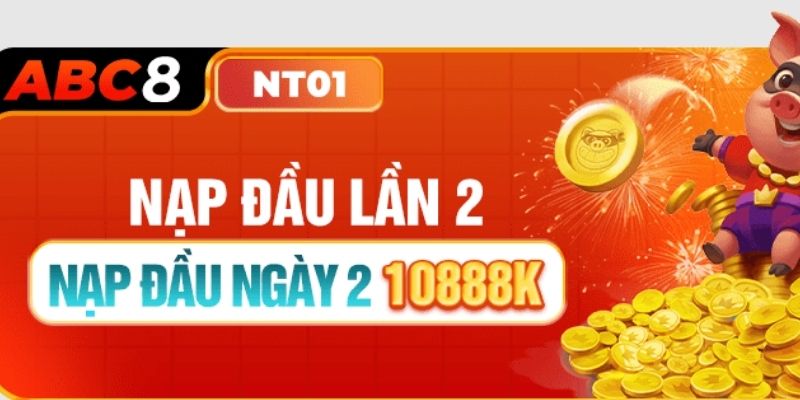 Khuyến mãi ABC nạp lần 2 lên đến 10,888K